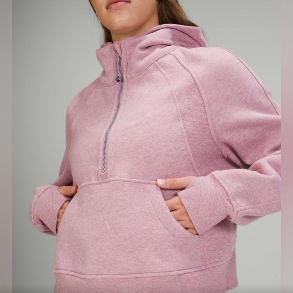 Light pink Lululemon scuba hoodie